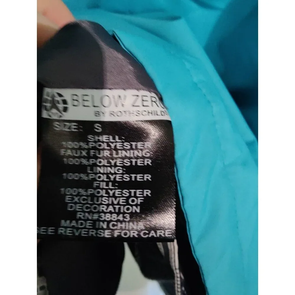 Below Zero By Rothschild‎ Women's Aqua & Silver 3-In-1 Ski Jacket S